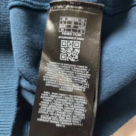 Guess Womens Logo Embroidered Mock Neck Sweater Size L Blue Long Sleeve Y2K - Picture 7 of 9